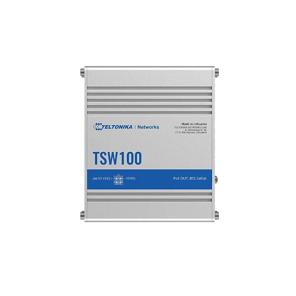 TSW100 Switch Industrial Não Gerenciável 5x Gigabit 4x POE Teltonika