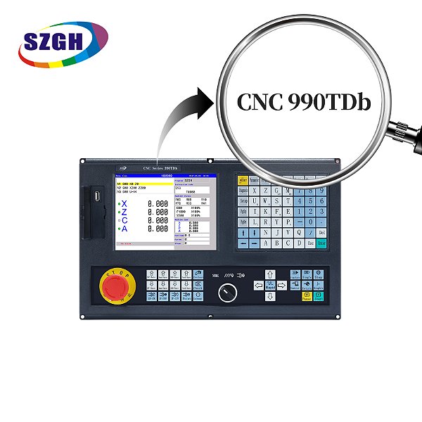 CNC SZGH CNC990TDb-2 Comando Numérico Computadorizado para Tornos 2 Eixos com I/O Board