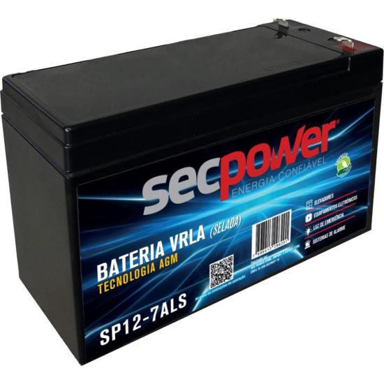 Bateria Estacionária SP12-7ALS 12V 7Ah SECPOWER