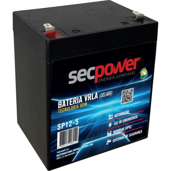 Bateria Estacionária SP12-5 12V 5Ah SECPOWER