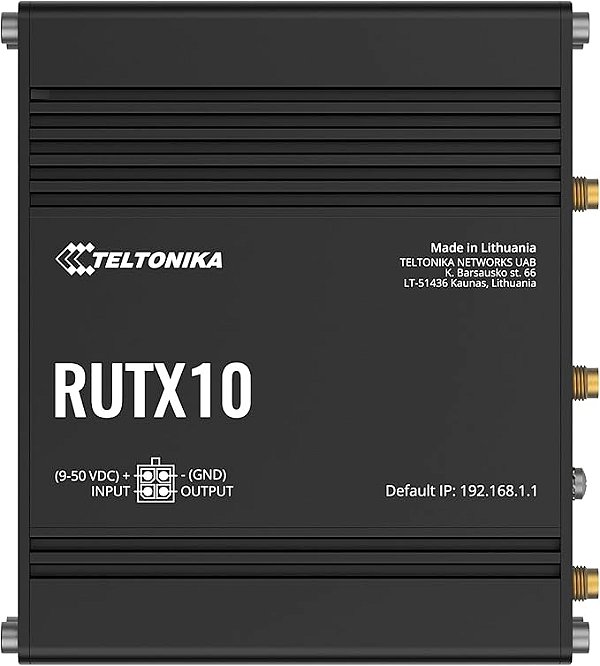 RUTX10 Roteador Industrial 4x Gigabit Ethernet + WI-FI & Bluetooth Teltonika