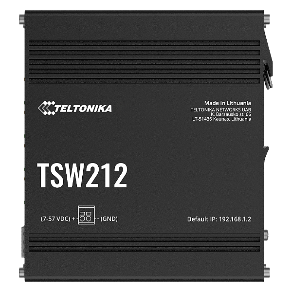 TSW212 Switch Industrial Gerenciável com 8x Ethernet & 2x SFP Teltonika