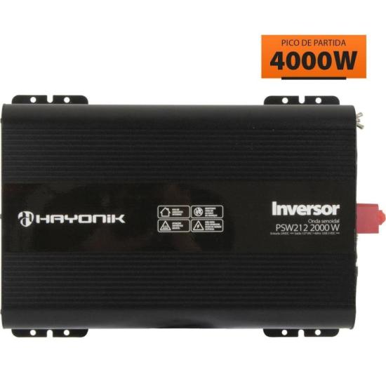 Inversor Automotivo PSW212 Onda Senoidal 2000W 24Vdc/127V HAYONIK