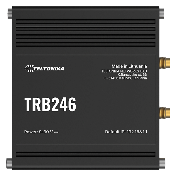 TRB246 - Industrial IoT Gateway Celular DUAL 4G LTE com Ethernet RS232 RS485 GPS e I/O Teltonika