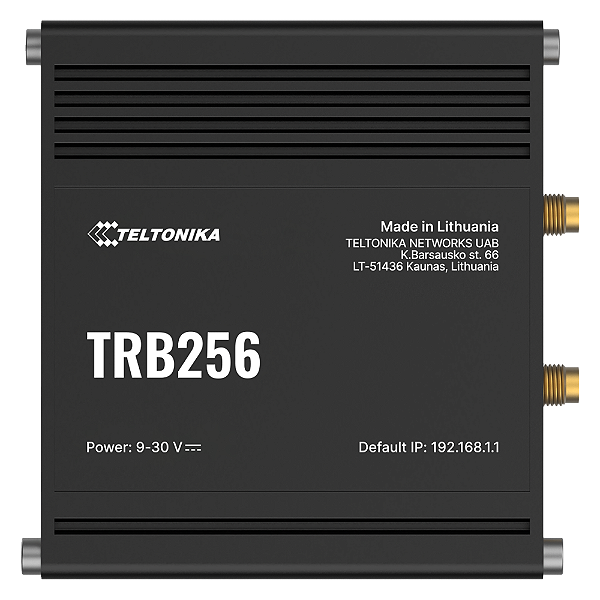 TRB256 - Industrial IoT Gateway Celular DUAL 4G LTE com Ethernet RS232 RS485 GPS e I/O Teltonika