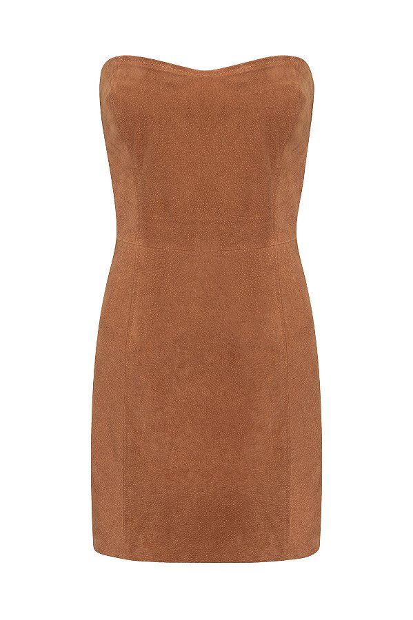 VESTIDO TOMARA QUE CAIA BARBATANA CAMURÇA