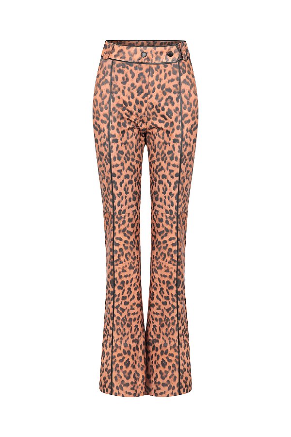 CALÇA ALFAIATARIA VIÉS ANIMAL PRINT