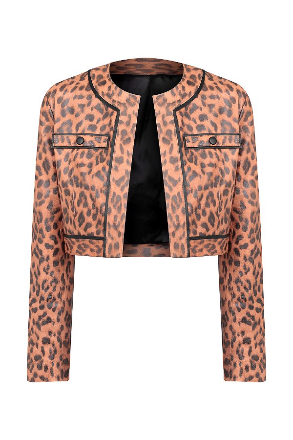CASAQUETO VIÉS ANIMAL PRINT