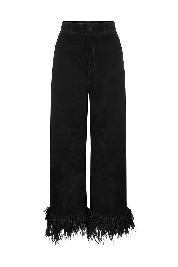 CALÇA PANTACOURT CAMURÇA PLUMAS
