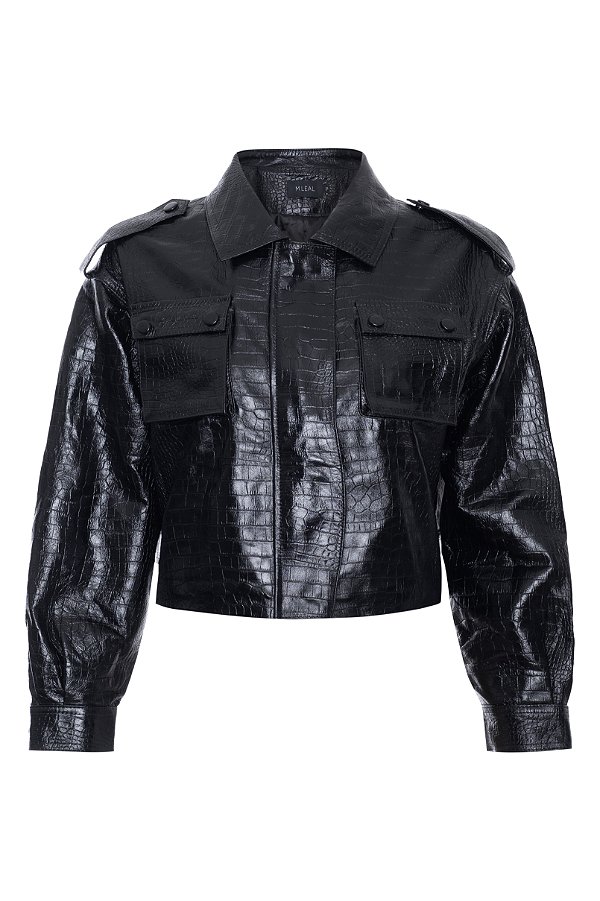 JAQUETA AVIADOR CROCO