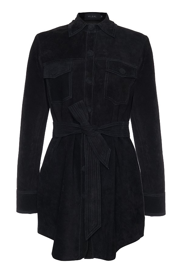 VESTIDO CHEMISE MANGA LONGA CAMURÇA