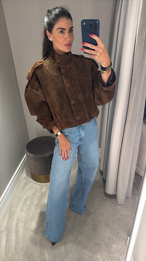 JAQUETA OVER NECK CAMURÇA