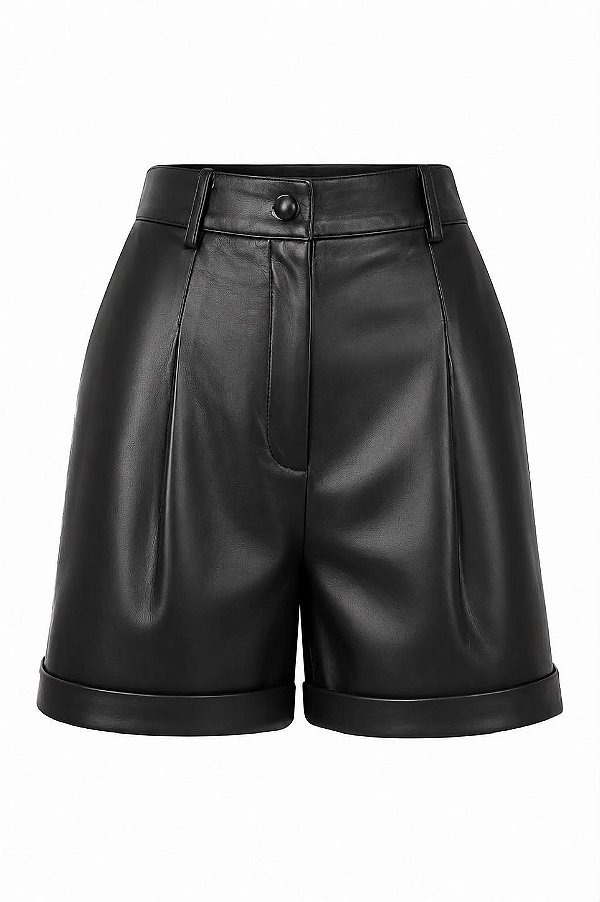 SHORTS ALFAIATARIA COURO