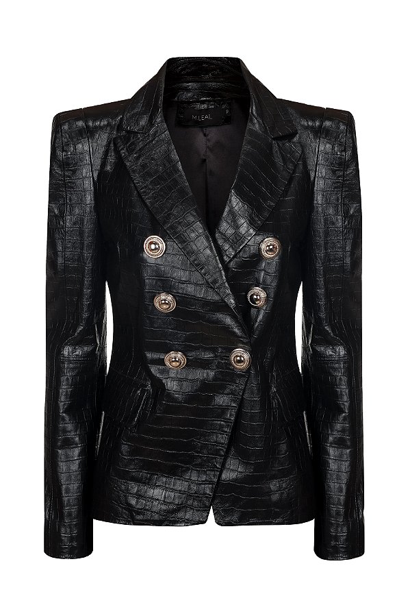 BLAZER BOTÕES METAL CROCO