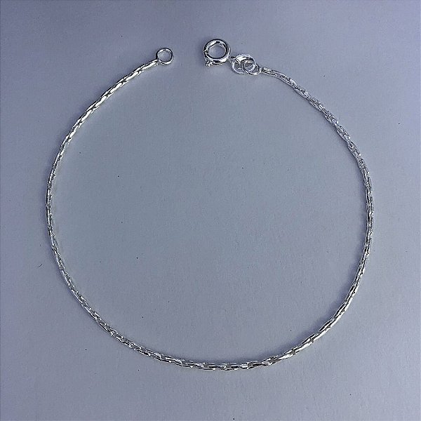 Pulseira Elos de Cadeado fino - Prata 925