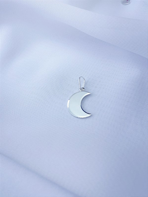 Pingente Lua Lisa - Prata 925