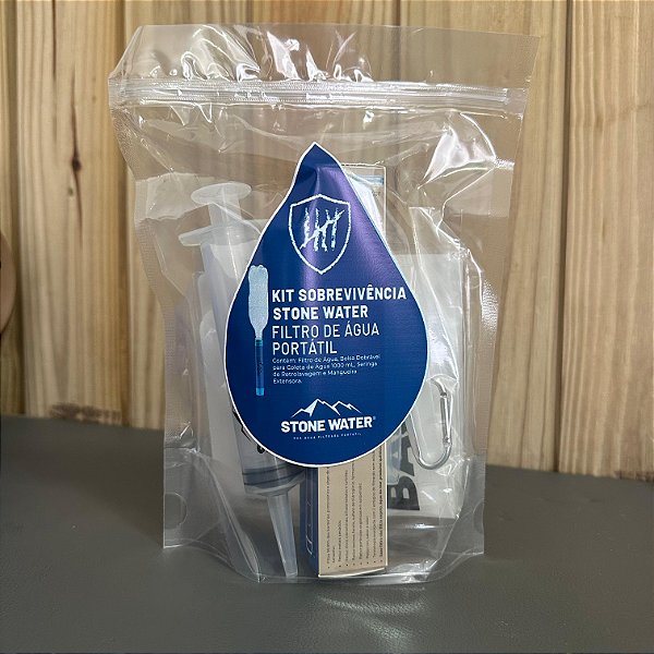 Kit Sobrevivência Filtro de Água Portátil - SV + Stone Water