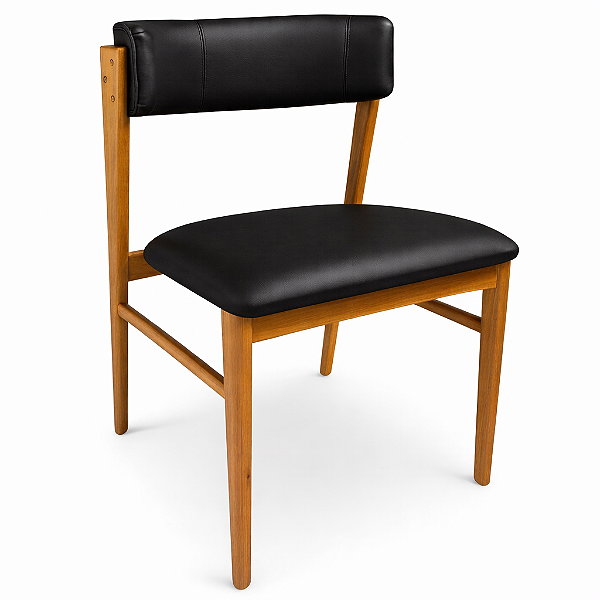 Cadeira Poltrona Londres Madeira Maciça Couro