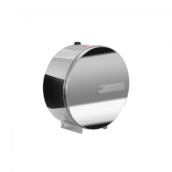 Suporte Para Rolo de Papel Higiênico de 300 a 400 Mts Em Aço Inox Com Porta Cadeado