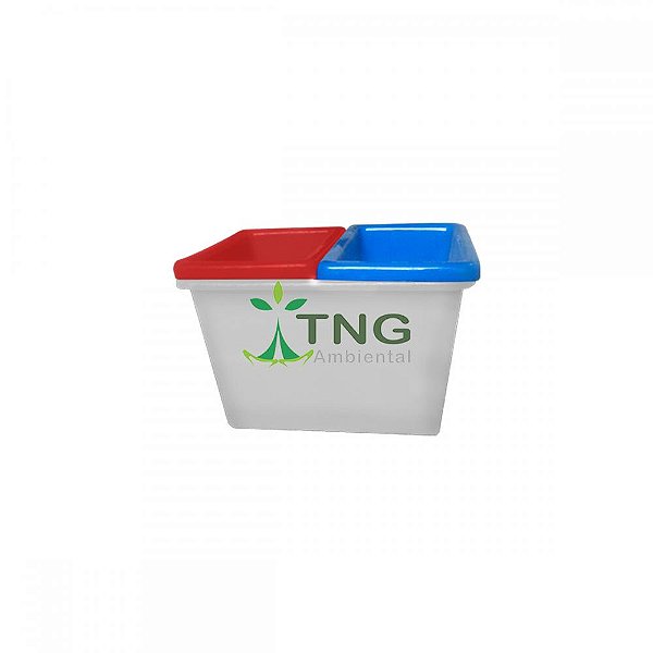 Lixeira 32 Litros Em Polietileno Com Duas Divisórias