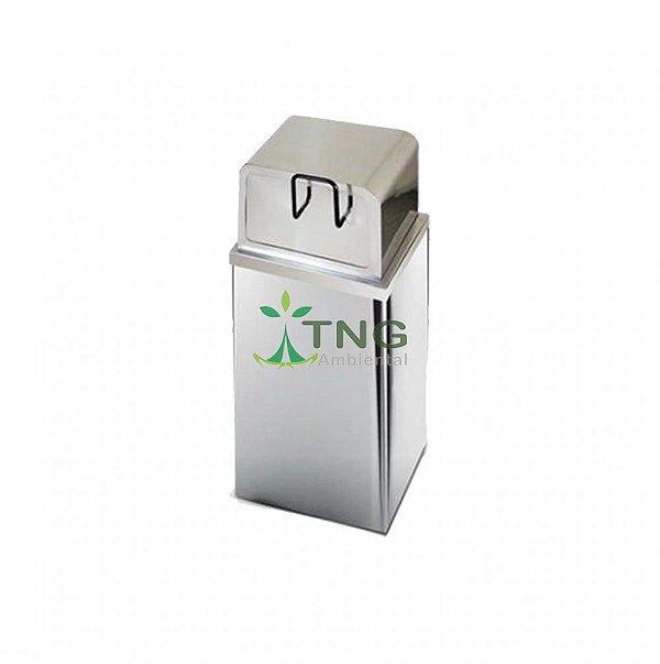 Lixeira 120 Litros Em Aço Inox Modelo Fast Food