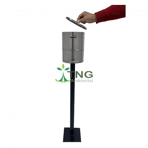 Bituqueira Em Aço Inox Fixada Em Poste