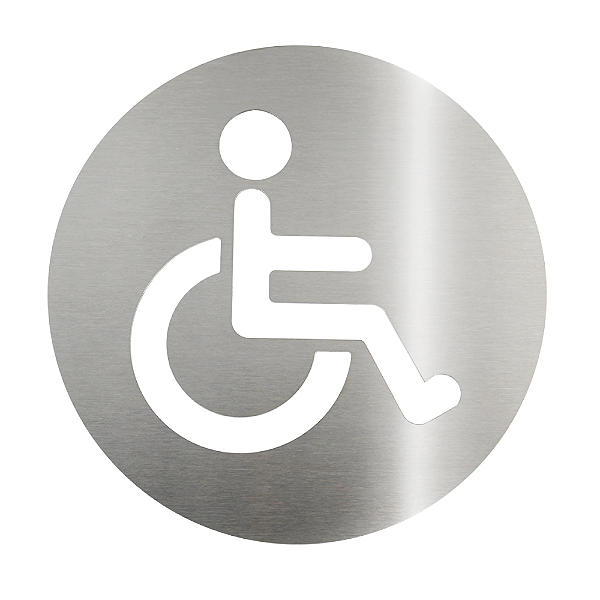 Placa Em Aço Inox Escovado - Acessível