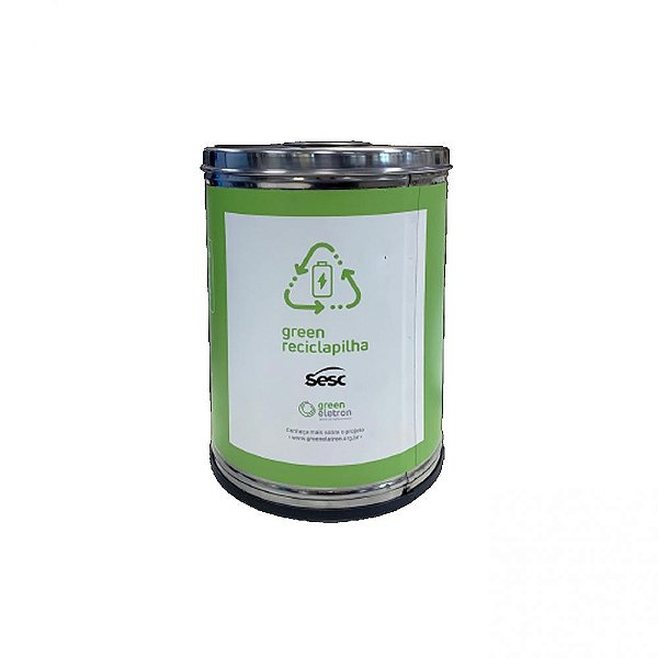 Coletor de Pilhas 2,2 Litros Em Aço Inox 304