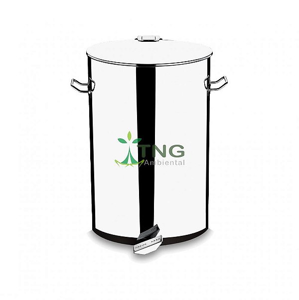 Lixeira 75 Litros Em Aço Inox Com Pedal e Balde Interno