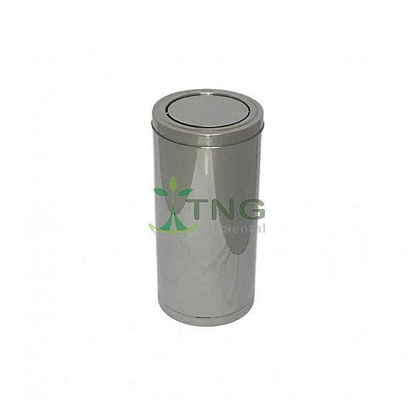 Lixeira 50 Litros Em Aço Inox Com Tampa Flip-Top