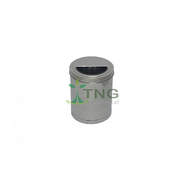 Lixeira 15 Litros Em Aço Inox Com Tampa Meia-Lua