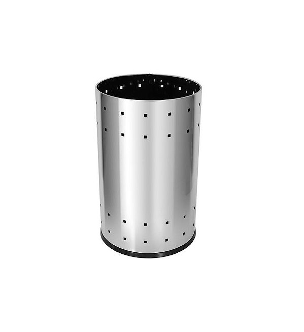 Lixeira 36 Litros Em Aço Inox Telada