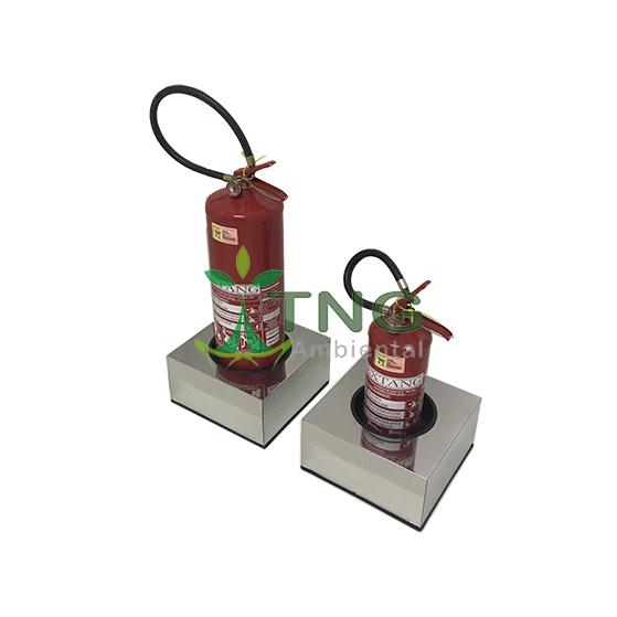 Suporte Em Aço Inox Modelo Caixa Para Extintores