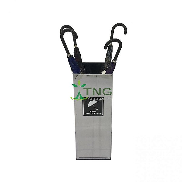 Porta Guarda-Chuva Em Aço Inox Quadrado