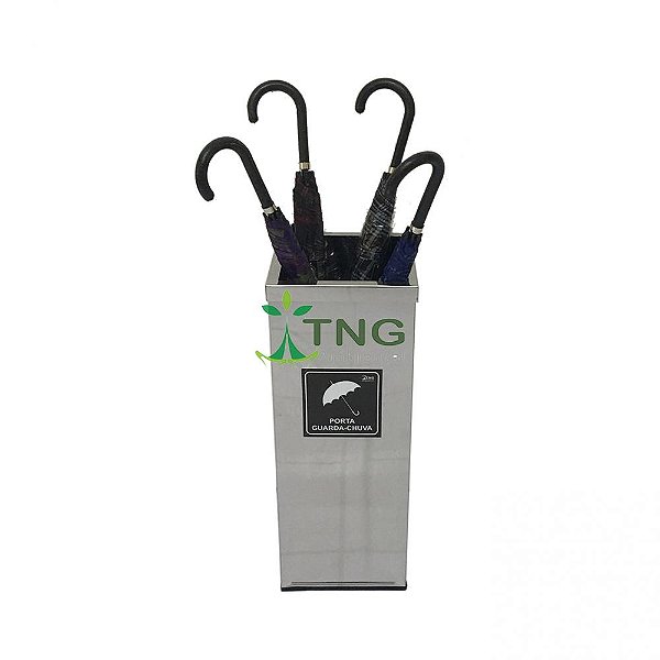 Porta Guarda-Chuva Em Aço Inox Com Aro