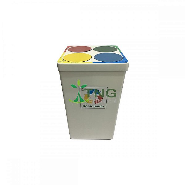 Lixeira 120 Litros Com Quatro Divisórias