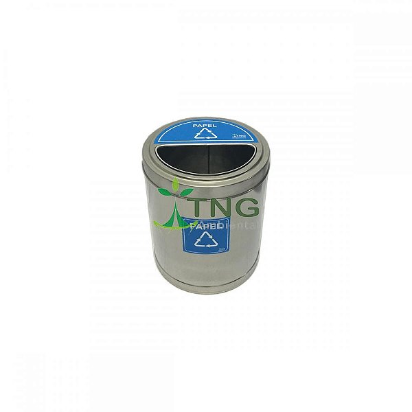 Lixeira 15 litros em aço inox com tampa meia-lua