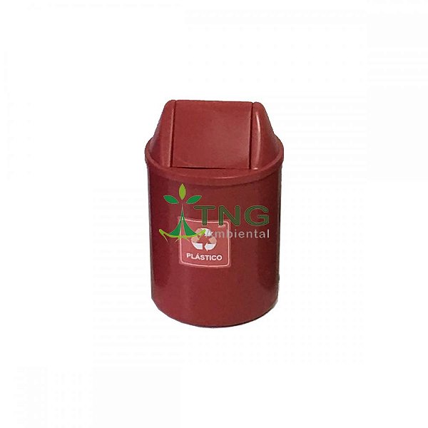 Lixeira 15 litros em plástico com tampa vai-vem