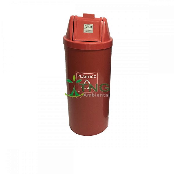 Lixeira 50 litros em plástico com tampa vai-vem