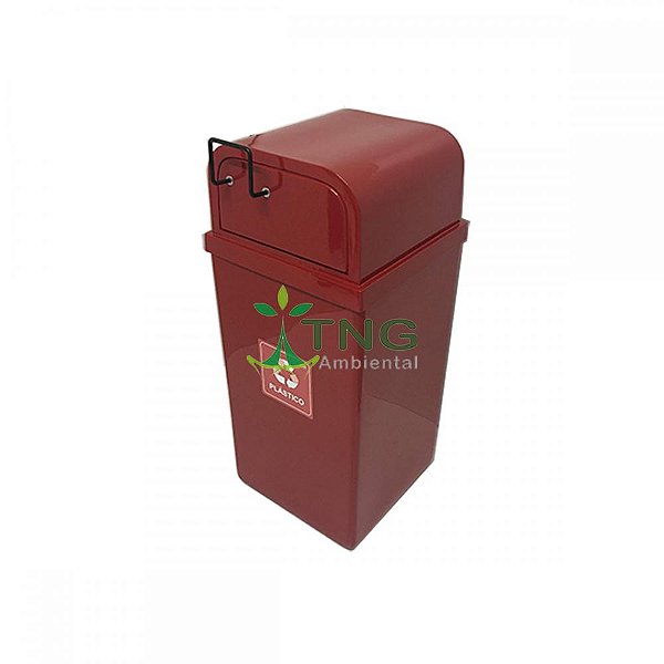 Lixeira 230 litros em fiberglass modelo tampa fast food