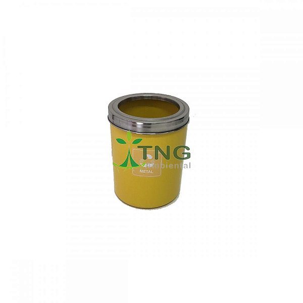 Lixeira 15 litros em plástico com aro em aço inox