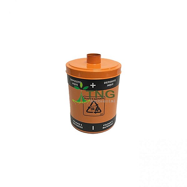 Coletor de pilhas 15 litros em plástico