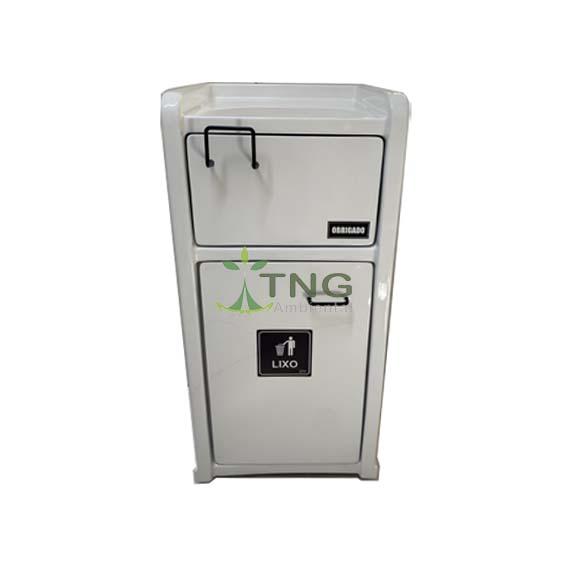 Lixeira 100 litros em fiberglass modelo fast food