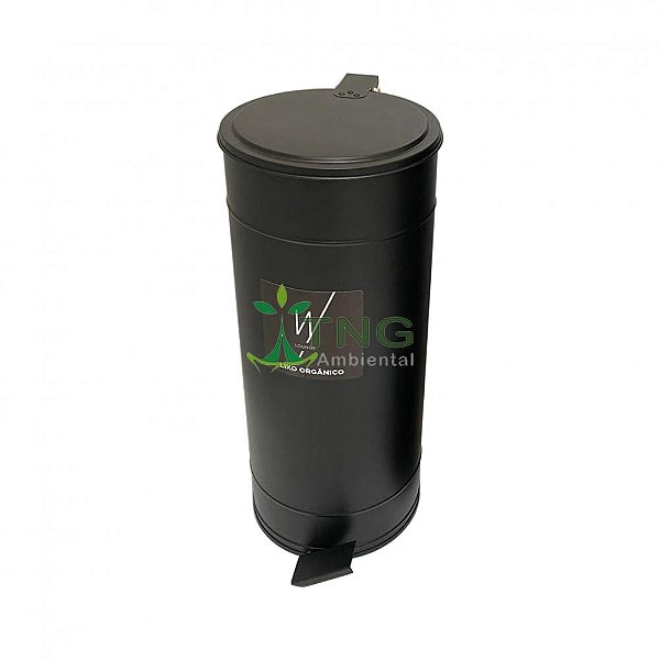 Lixeira 50 litros em aço inox pintada com pedal