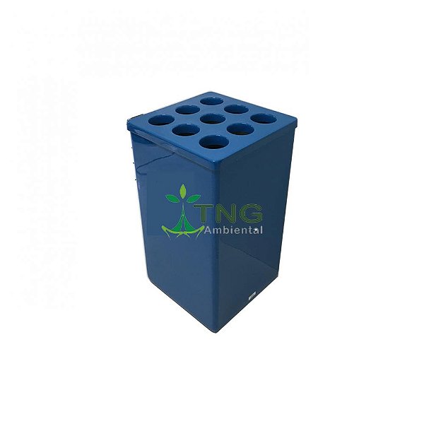 Lixeira para copos usados em fiberglass com 09 aberturas