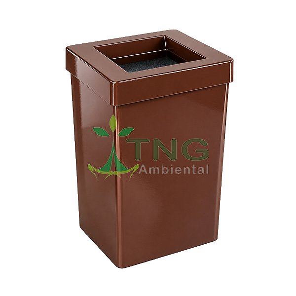 Lixeira 120 litros em fiberglass com aro