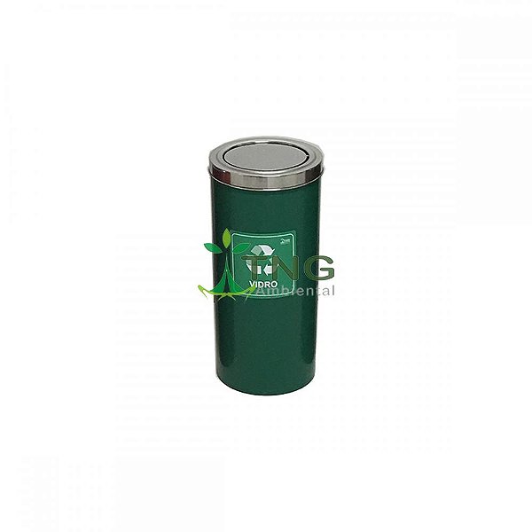 Lixeira 50 litros em plástico com tampa flip-top