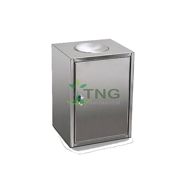 Lixeira 20 litros em aço inox fast food para descarte de líquidos