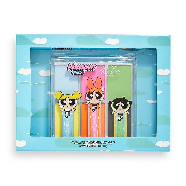 Revolution x Powerpuff Girls Water Activated Cake Liner Palette |Paleta Delineador Meninas Super Poderosas