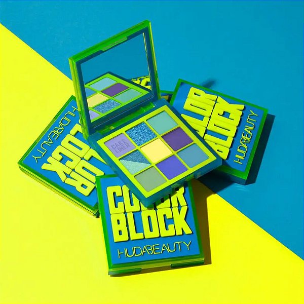 Huda Beauty Color Block Obsessions Palette Blue & Green | Paleta de Sombras